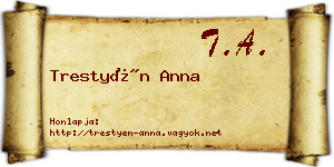 Trestyén Anna névjegykártya